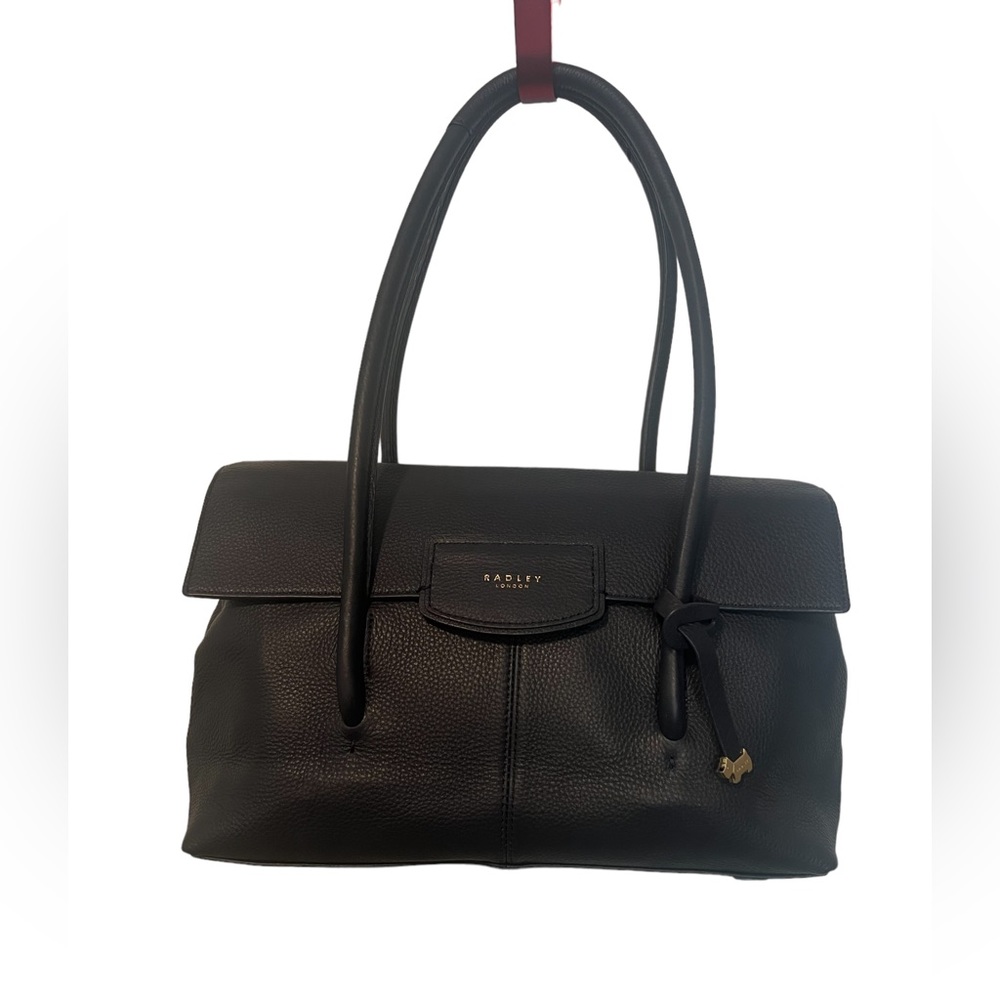 Radley London burnham beeches navy blue pebbled leather shoulder bag